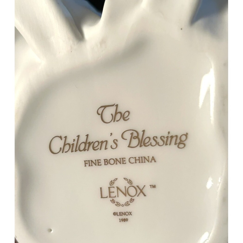 Lenox Childrens Blessing Jesus Figurine Fine Bone China 1989 Vintage White Cream - Picture 8 of 8